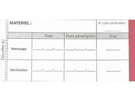 Etiquette avec indicateur de stérilisation Etiquette avec indicateur de stérilisation
