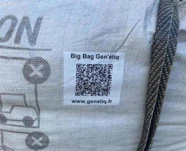 Etiquette  adhésive personnalisée pour big bag ou bigbag, collage super difficile
