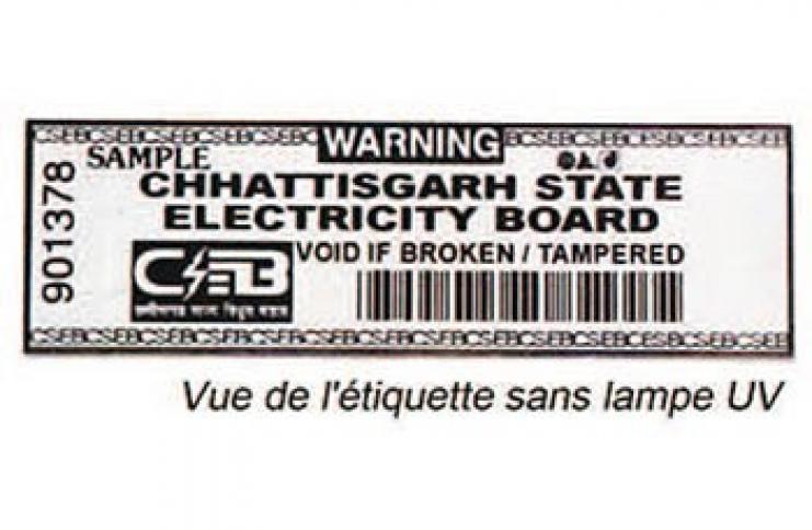 Étiquette de sécurité pour compteur électrique