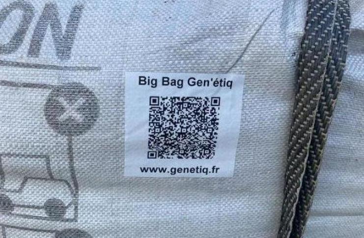 Etiquette  adhésive personnalisée pour big bag ou bigbag, collage super difficile