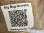 Etiquette  adhésive personnalisée pour big bag ou bigbag, collage super difficile, bois, toile de jute